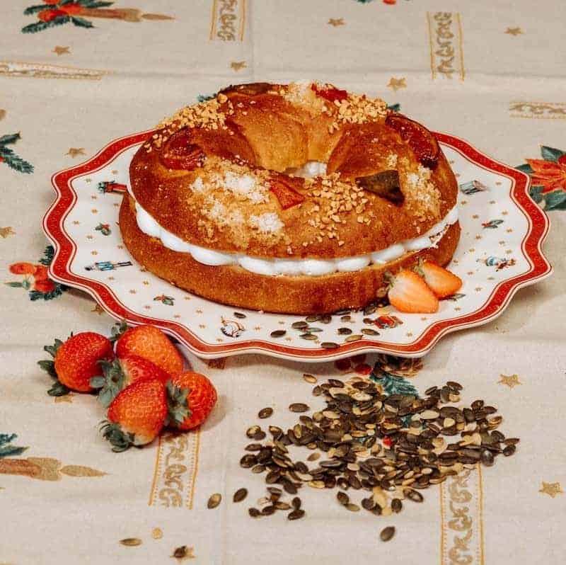 roscón con nata sin lactosa