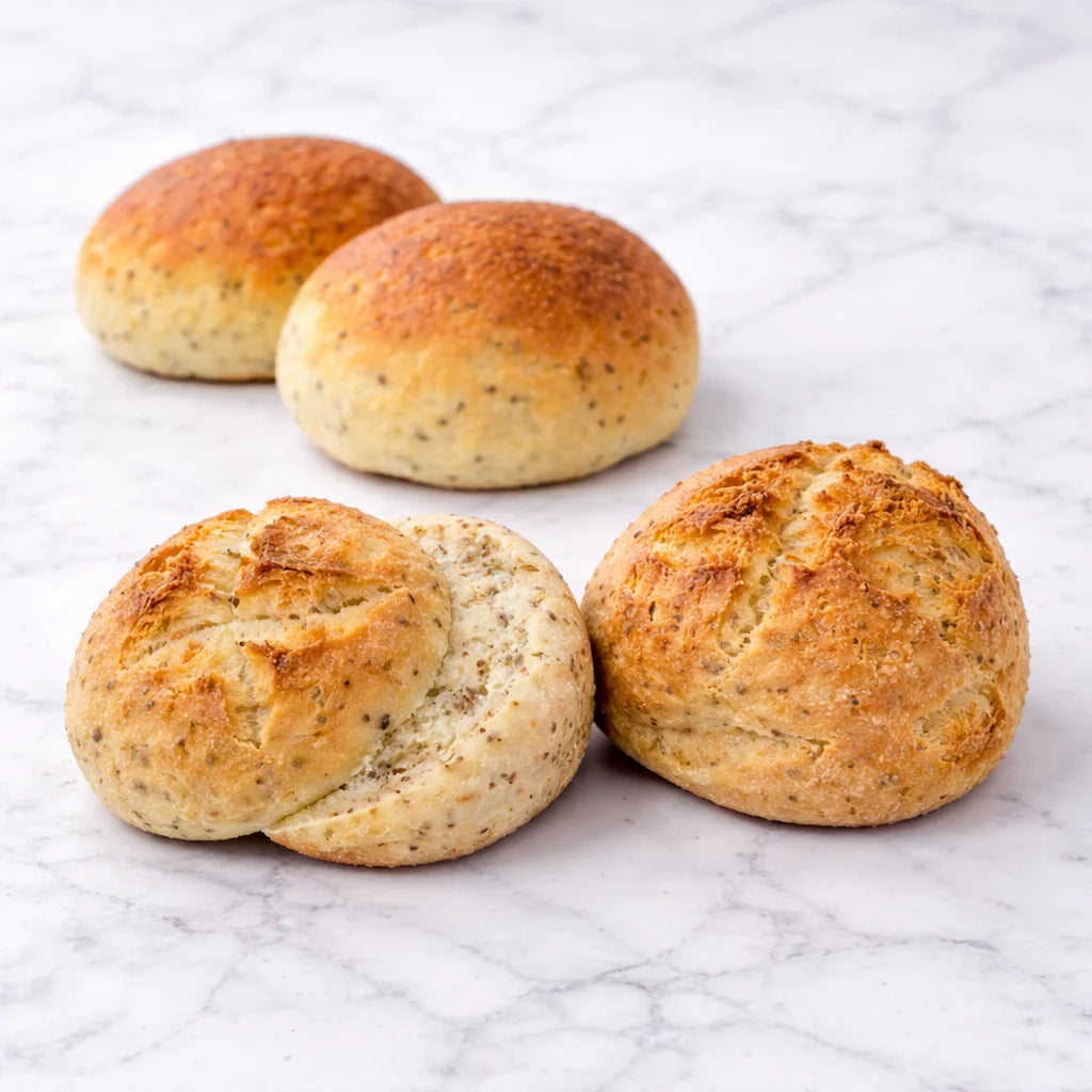 panecillos keto sin gluten con 2 sabores