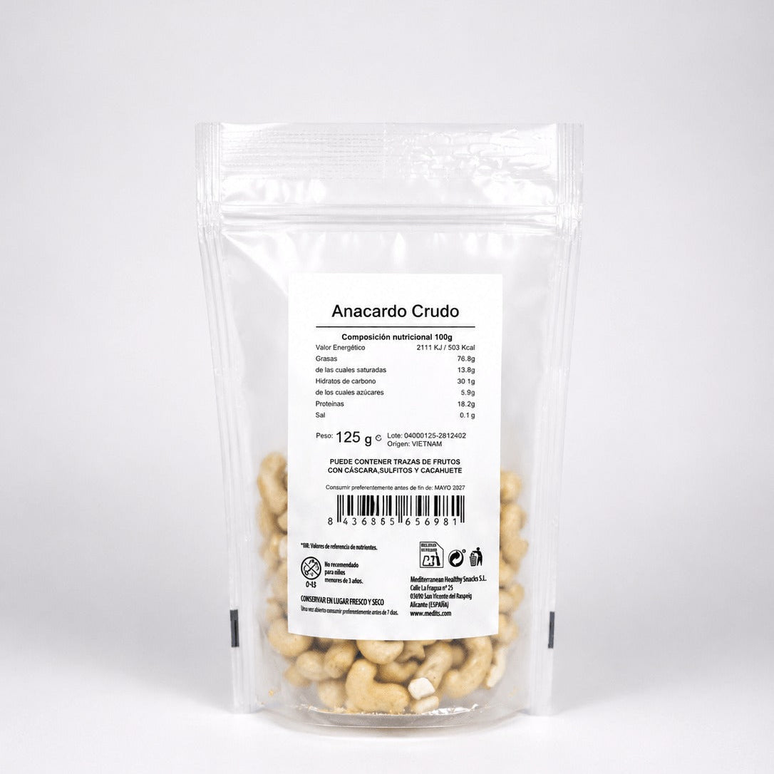 Anacardos crudos 125 gr
