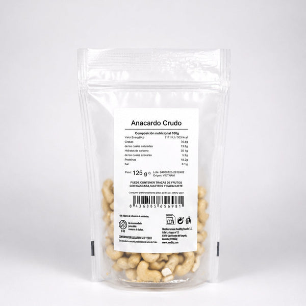 Anacardos crudos 125 gr