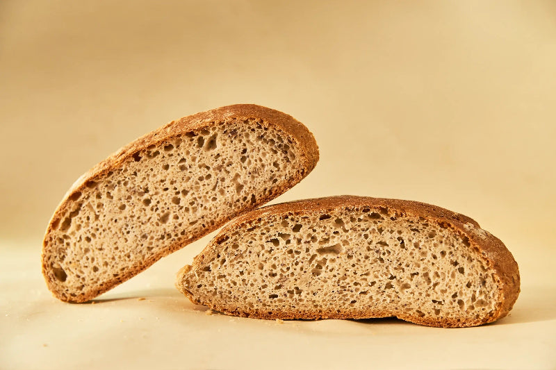 Hogazas de pan de avena sin gluten ni lactosa