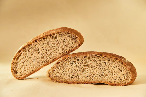 Hogazas de pan de avena sin gluten ni lactosa